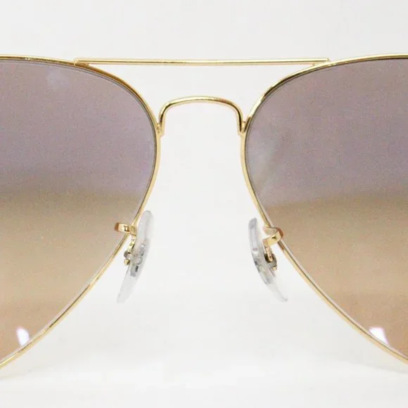 RAY-BAN #36057 Gold Tone Aviator Sunglasses display picture 1